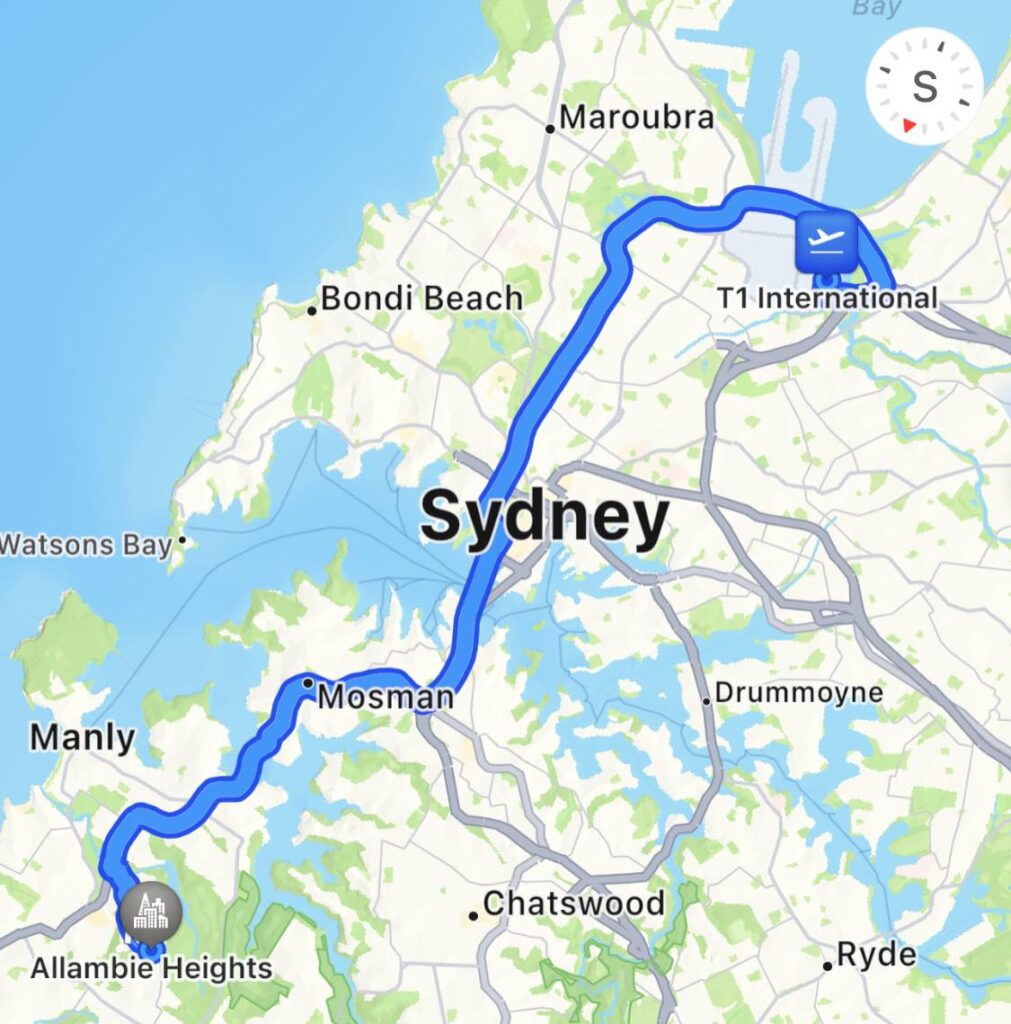 Allambie Heights to Sydney Airport